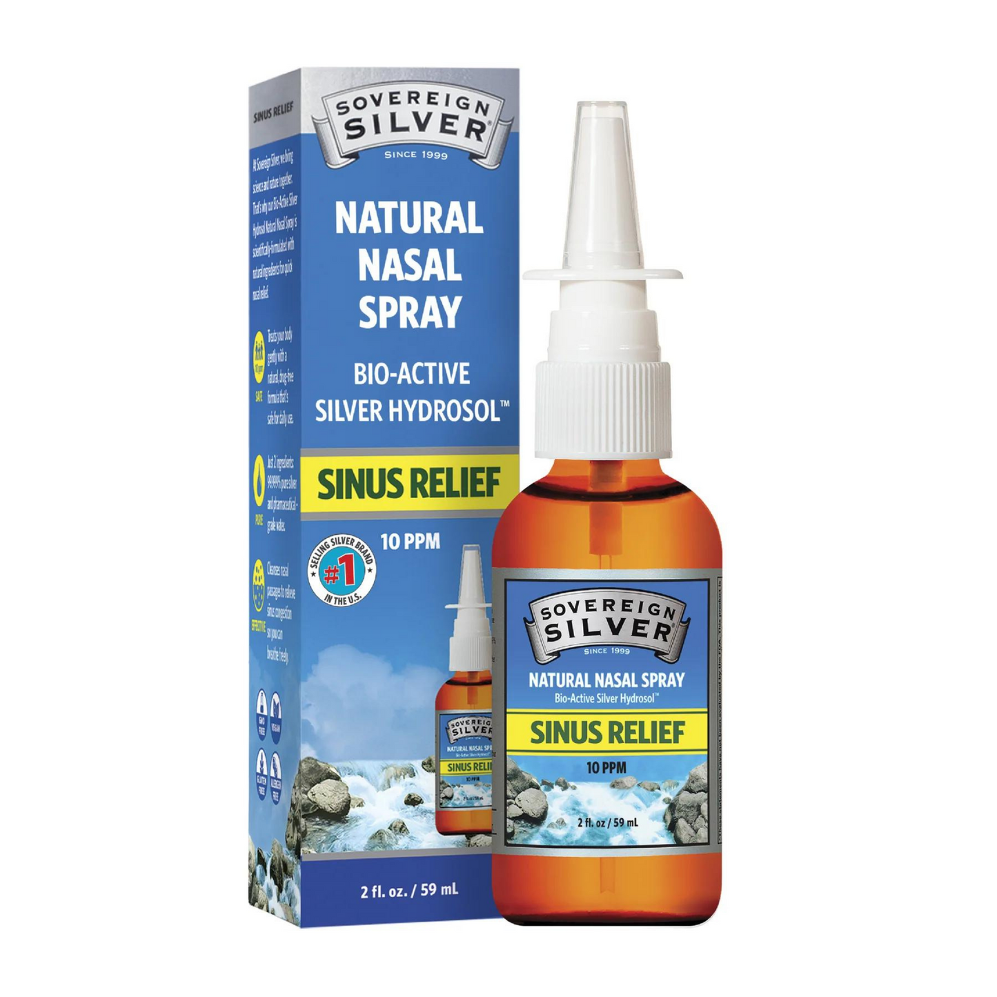 Bio-Active Silver Hydrosol Sinus Relief Spray - 2oz