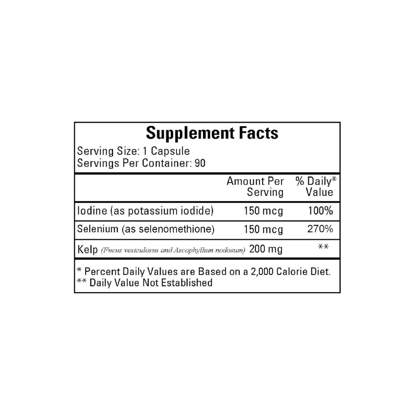 Kelp With Selenomethionate And Iodine
