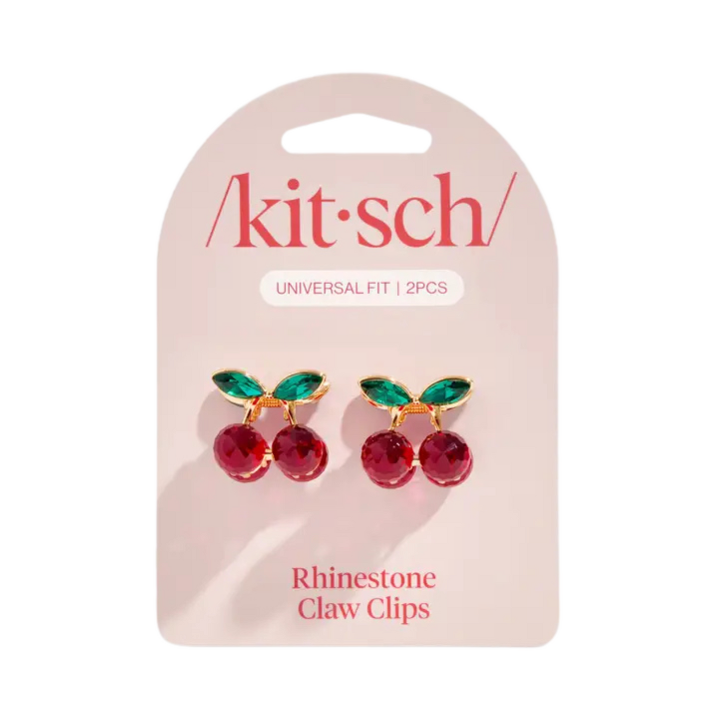 Mini Rhinestone Cherry Claw Clips