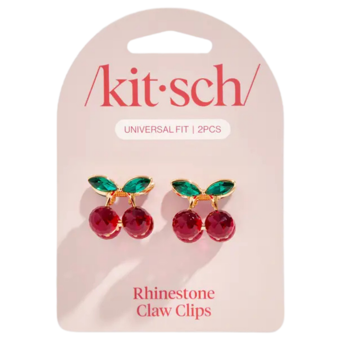 Mini Rhinestone Cherry Claw Clips