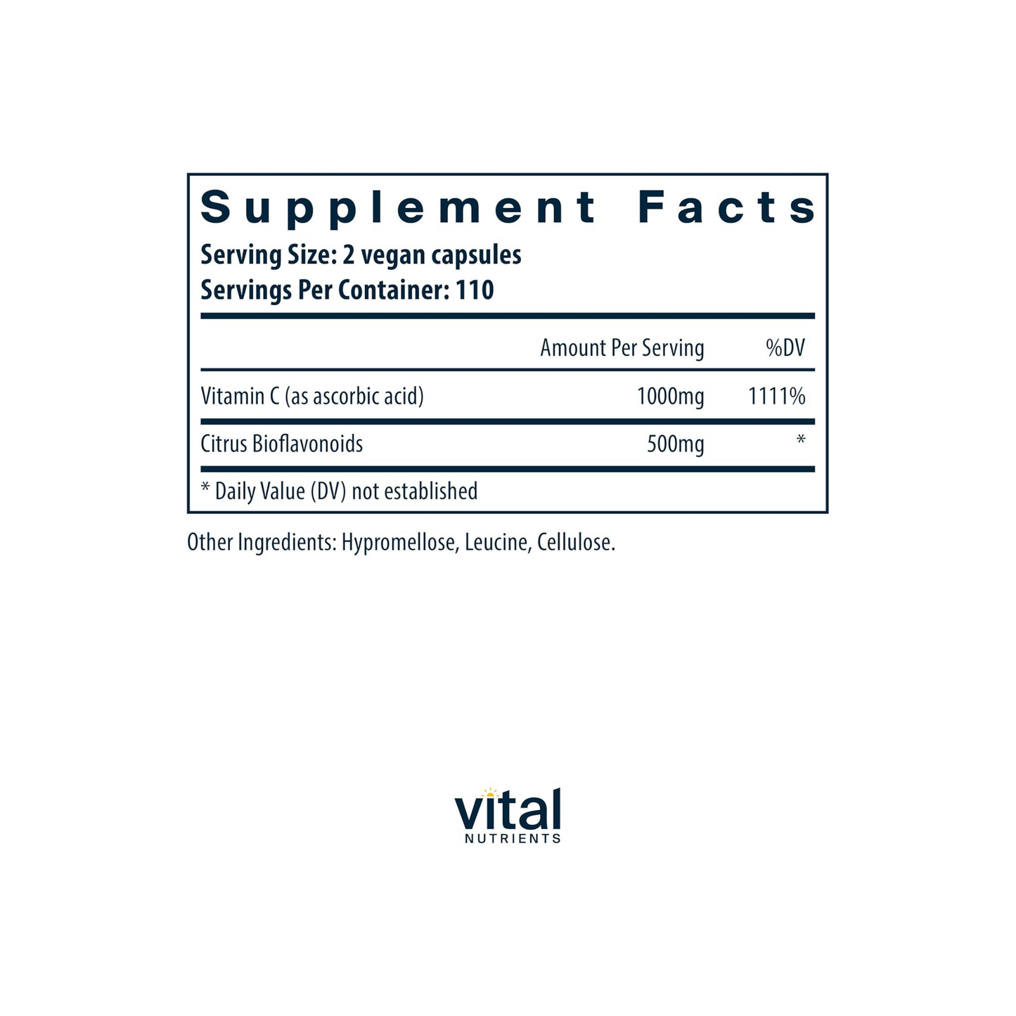 Vitamin C 500mg W/Bioflavonoids