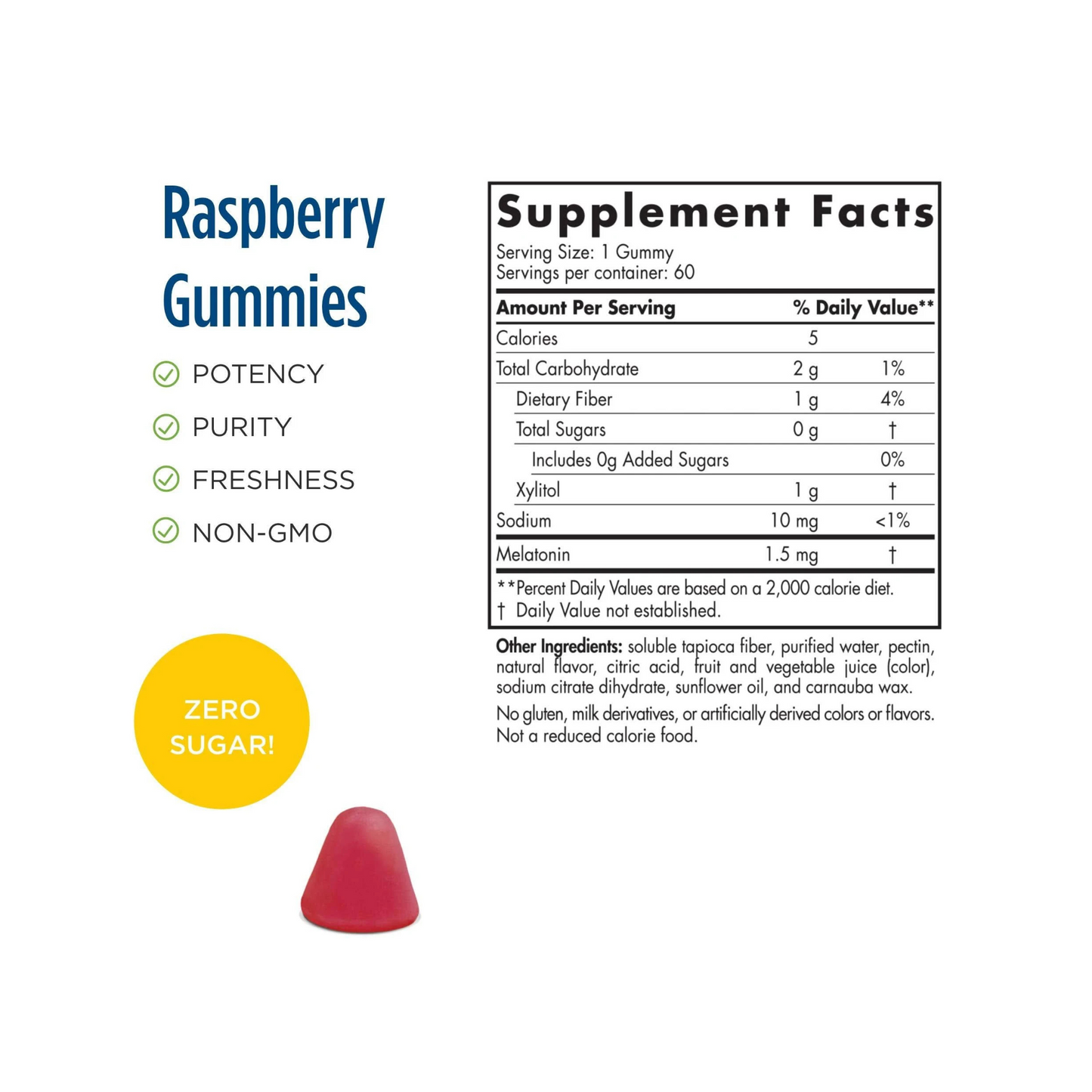 Zero Sugar Melatonin 1.5 Gummy