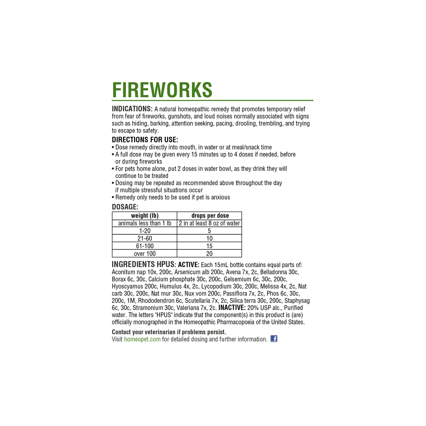 HomeoPet Anxiety TFLN (Fireworks)