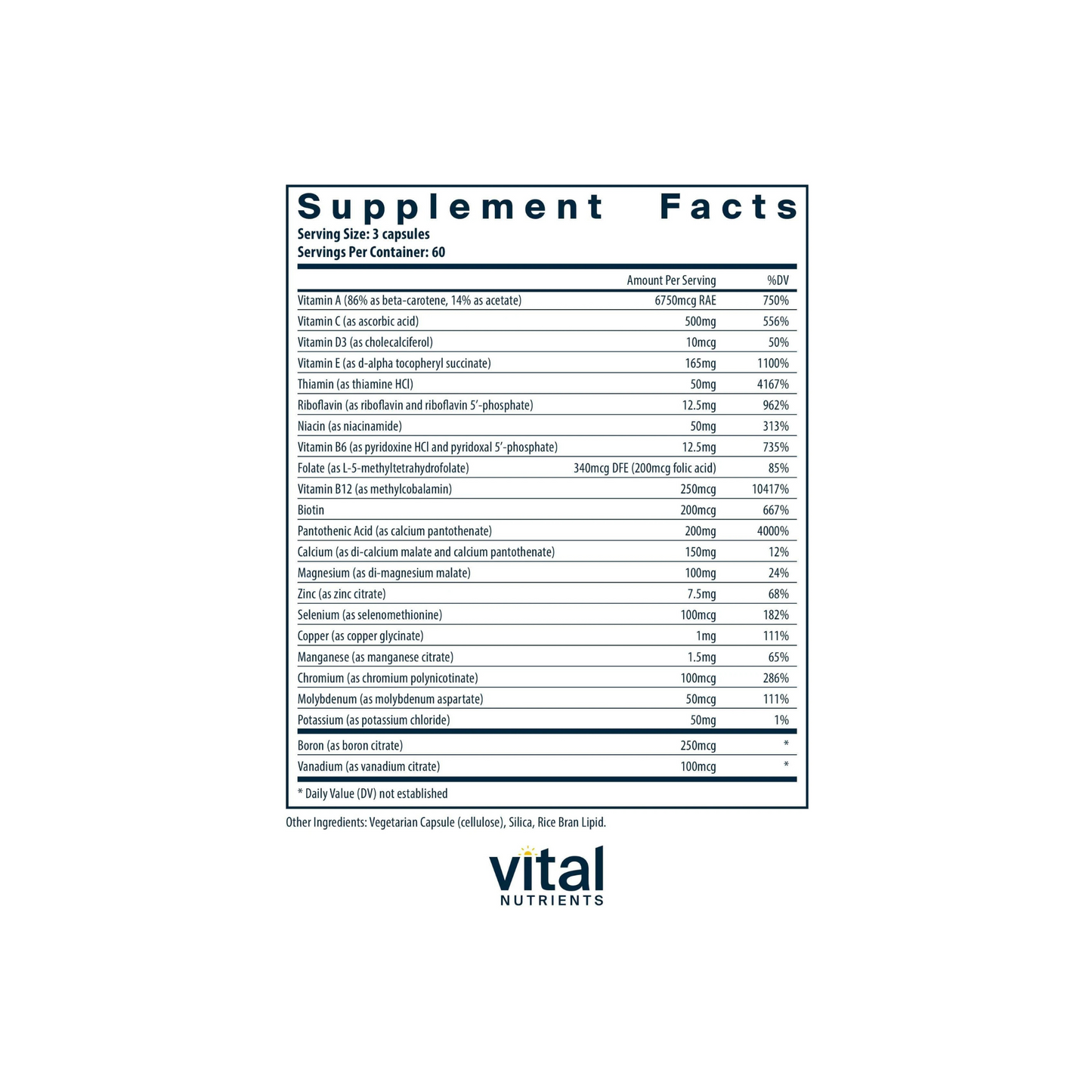 Multi-Nutrients No Iron Or Iodine