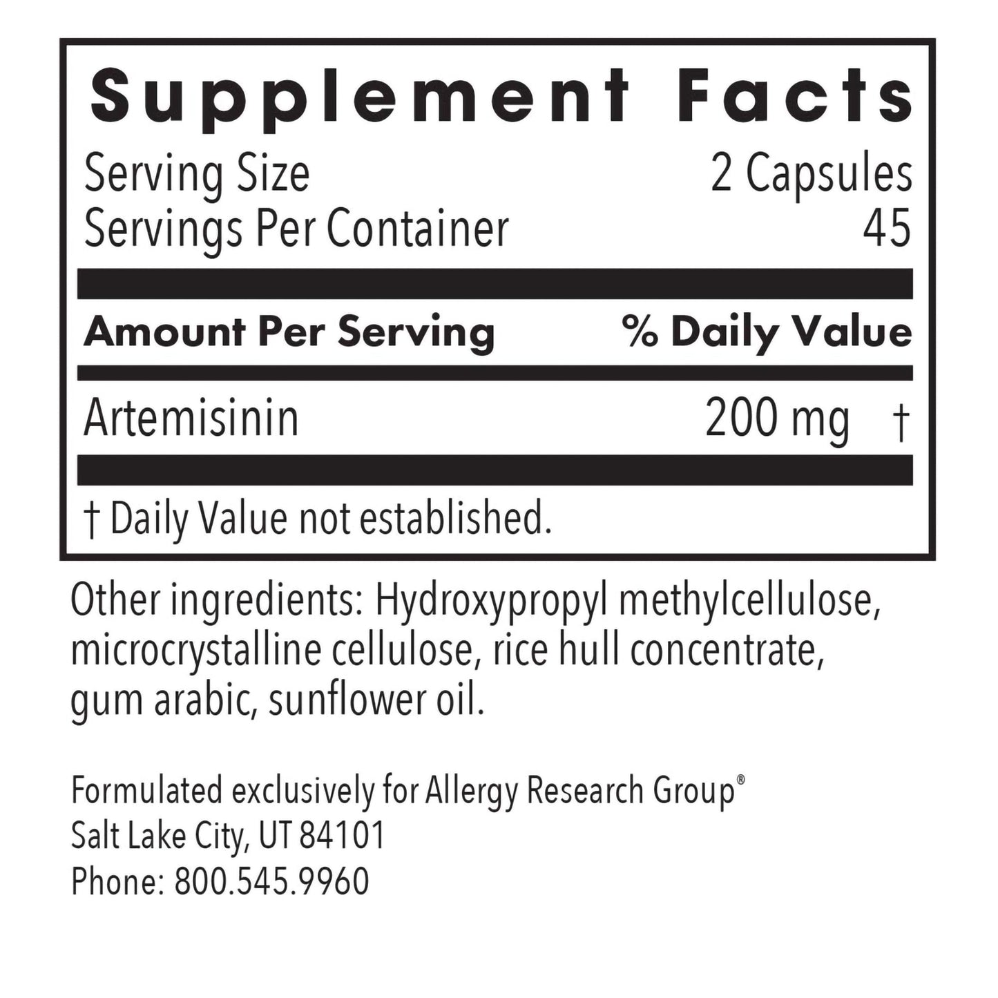 Artemisinin 100mg