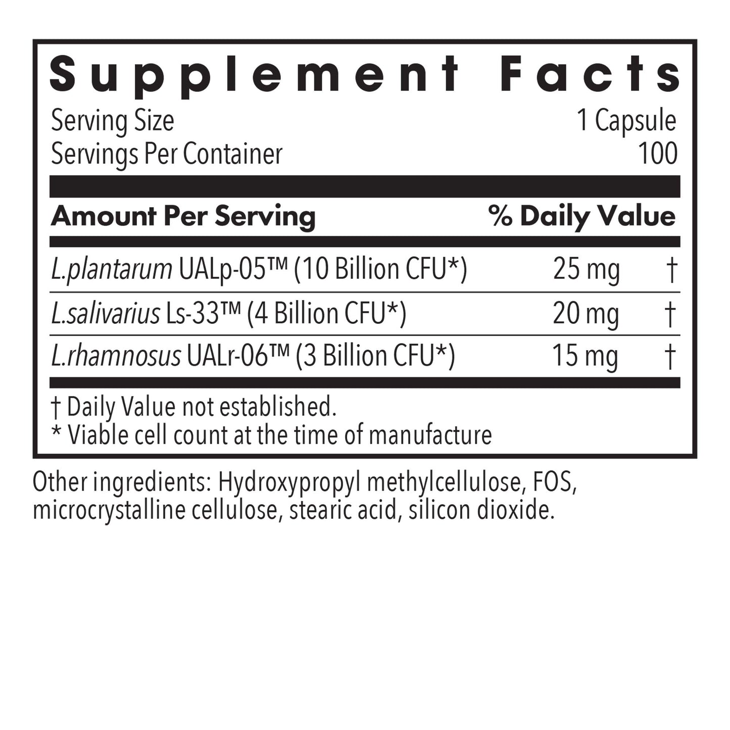 Lactobacillus (Lactobacillus Plantarum/Rhamnosus/Salivari)