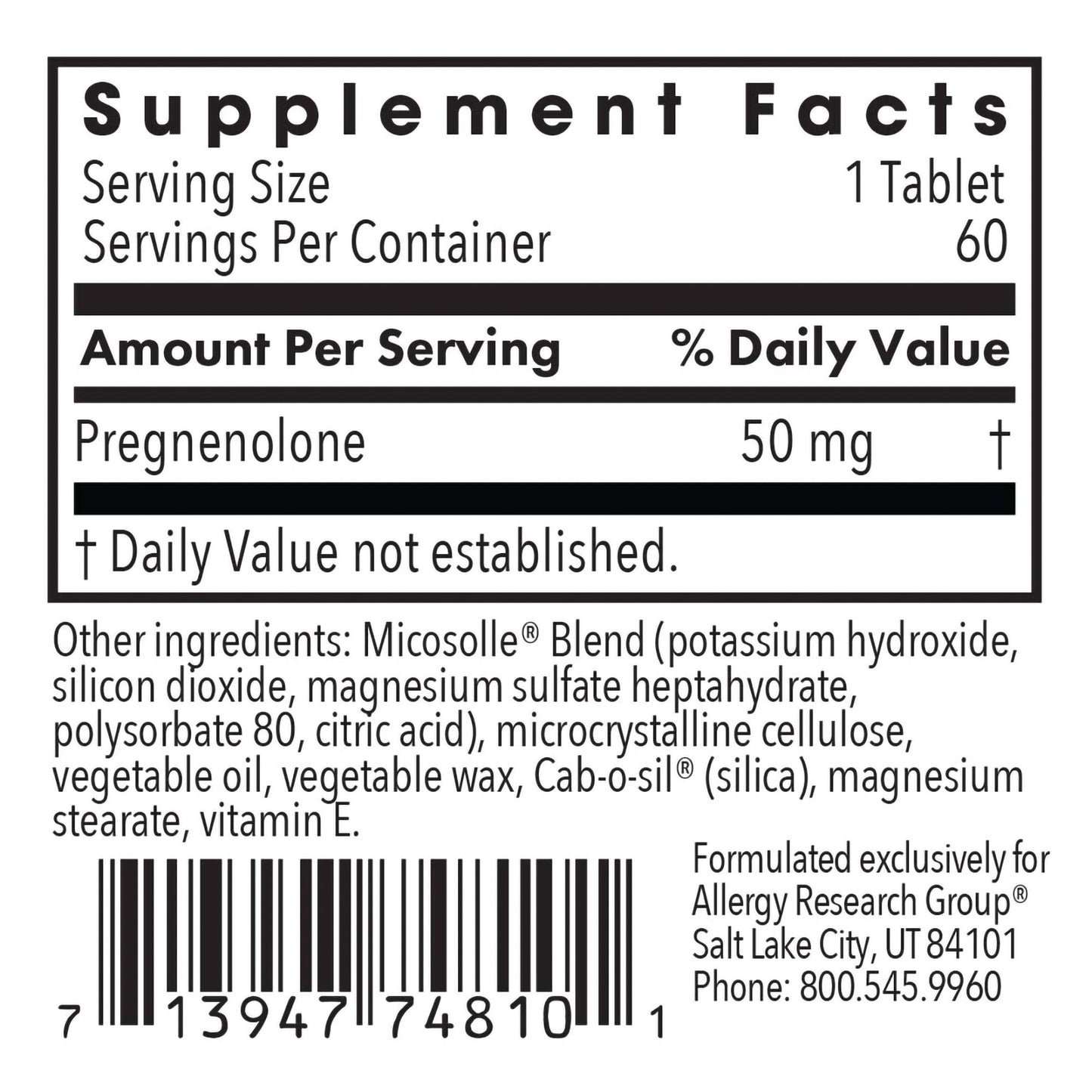 Pregnenolone 50mg