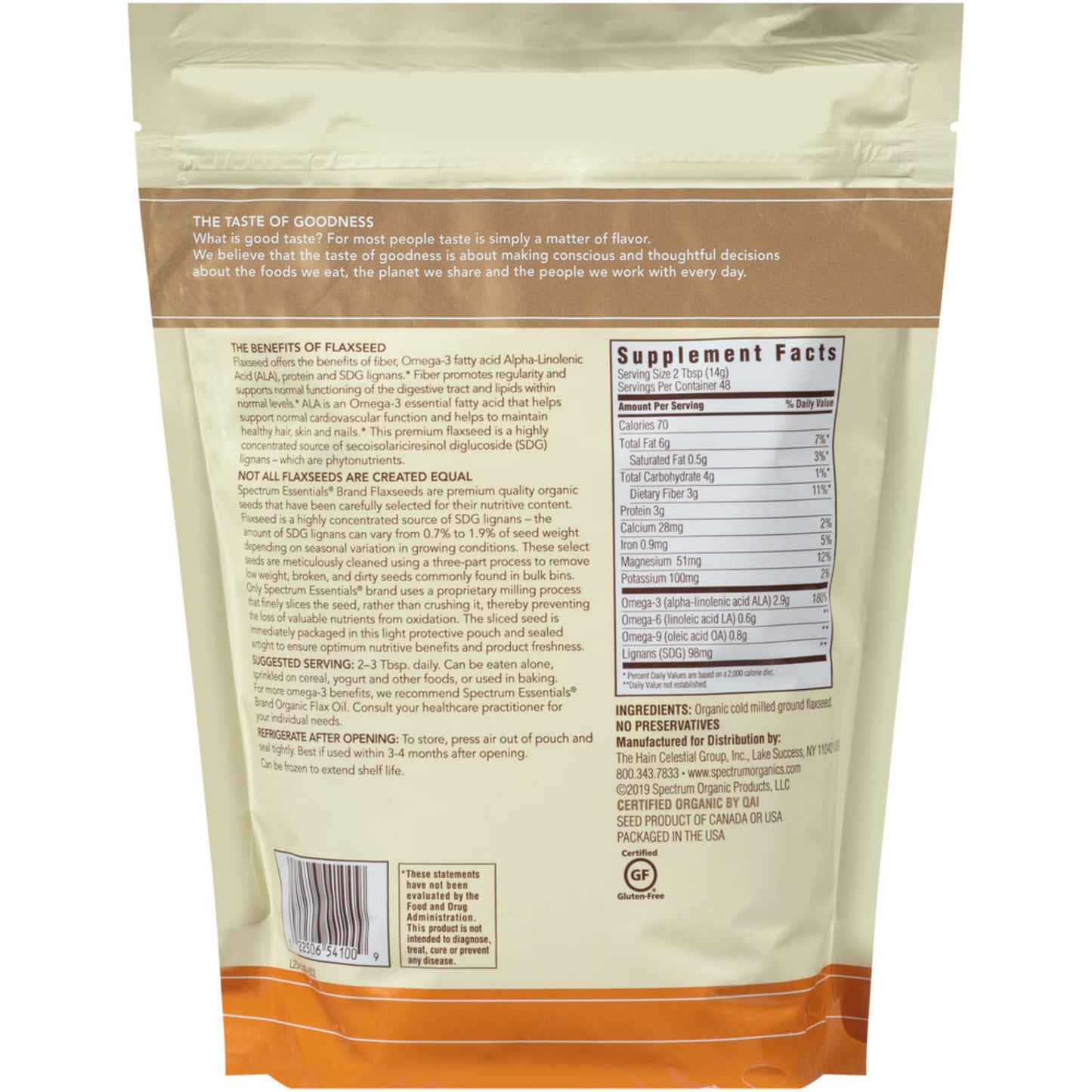 Organic Ground Flaxseed