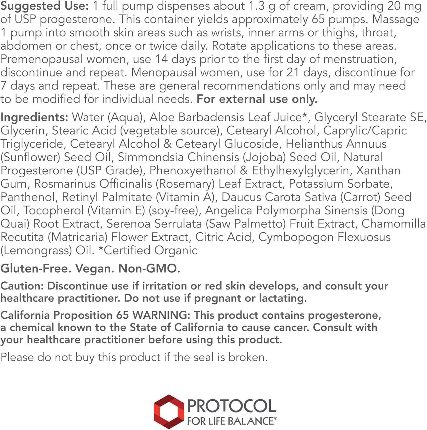 Progesterone Cream from Wild Yam 20mg