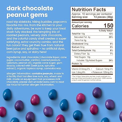 Unreal Dark Chocolate Peanut Gems