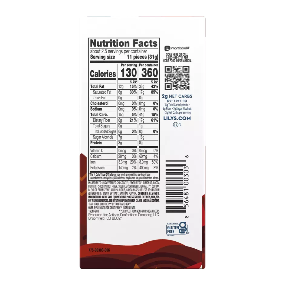 Lily's - Dark Chocolate Almond