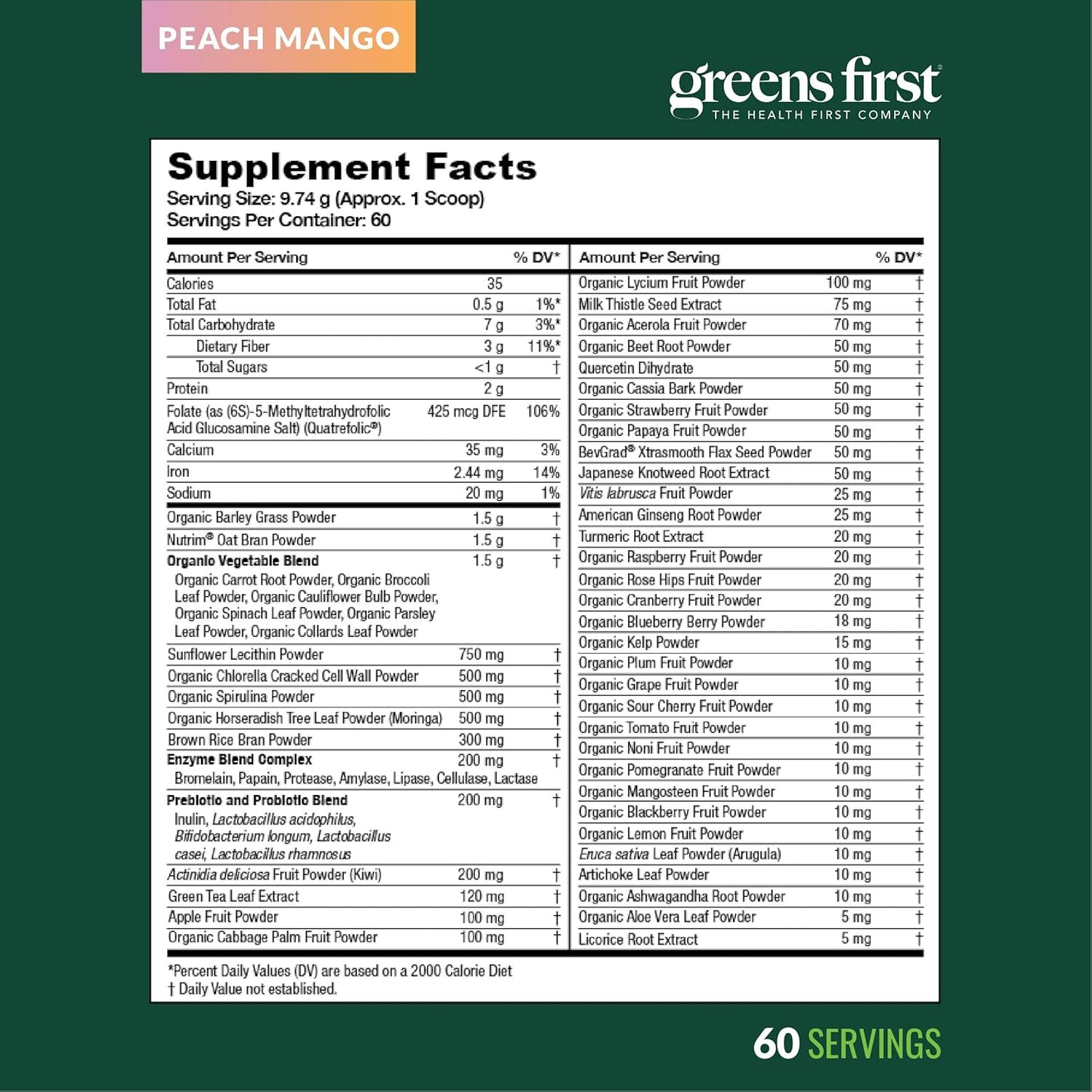 Greens First Pro - Peach Mango