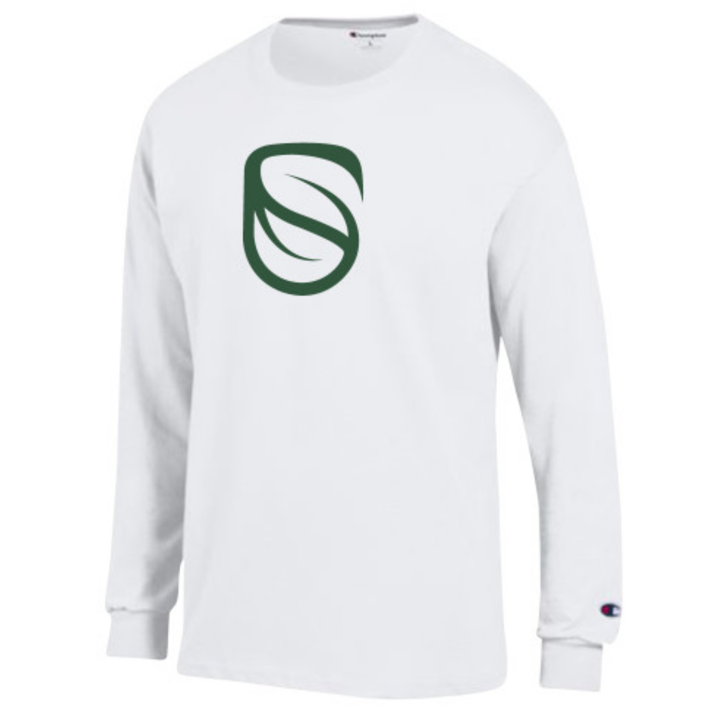 Champion White Long Sleeve T Shirt 'Icon'