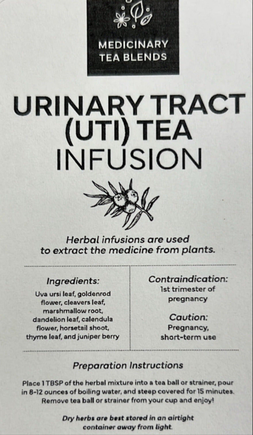 Pre-Bagged UTI Tea Blend