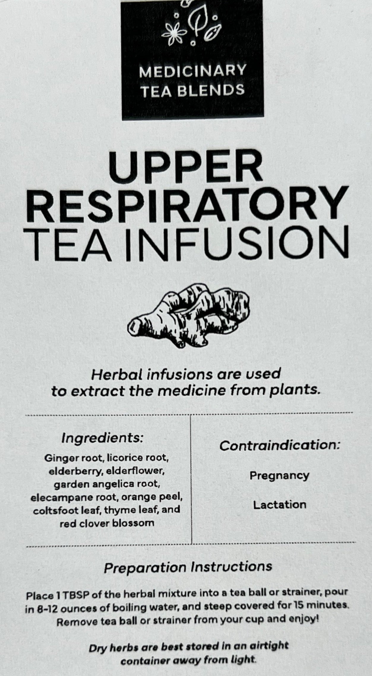 Pre-Bagged Upper Respiratory Tea Blend