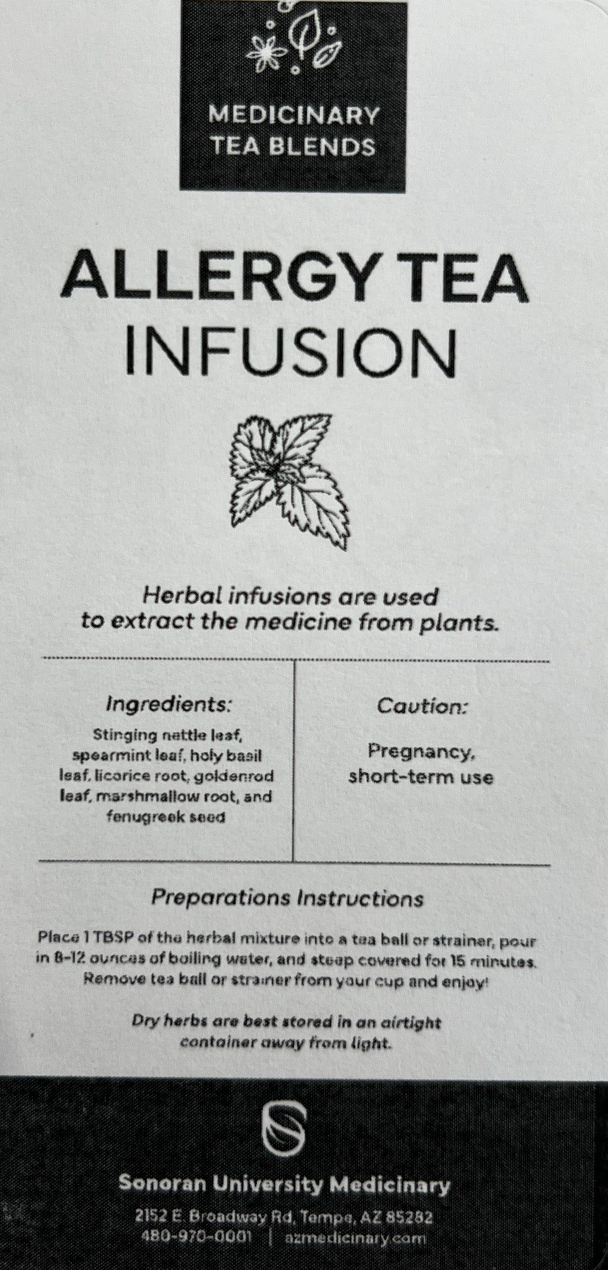 Pre-Bagged Allergy Tea Blend