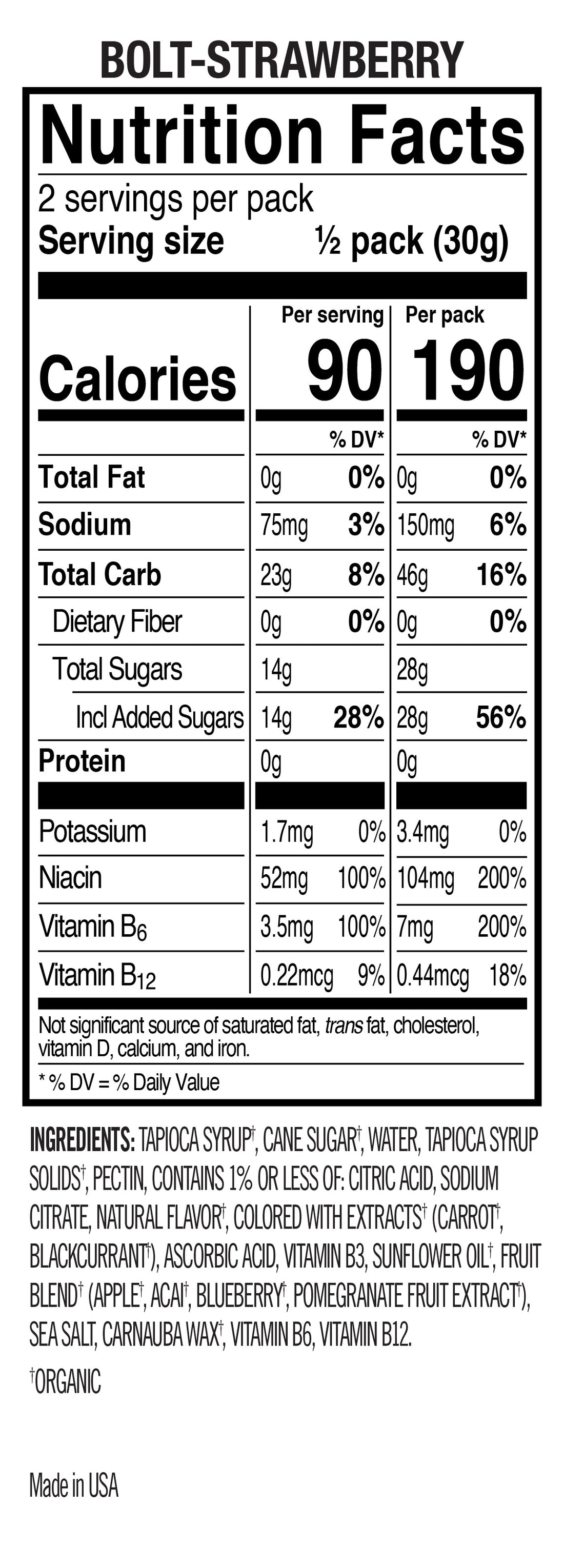 Probar Bolt Organic Energy Chews