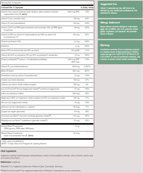 Prenatal & Nursing Formula