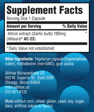AlliMax Garlic Capsules 180mg