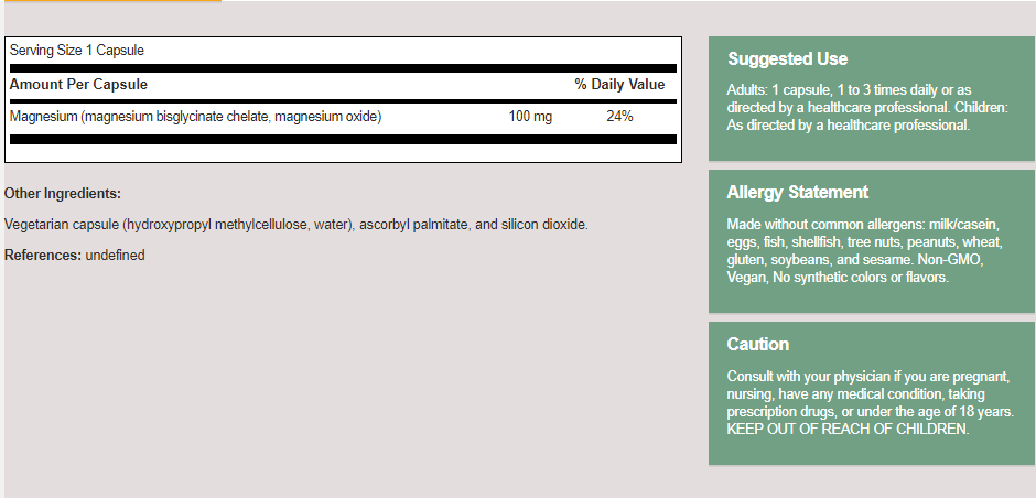 Magnesium Glycinate Complex