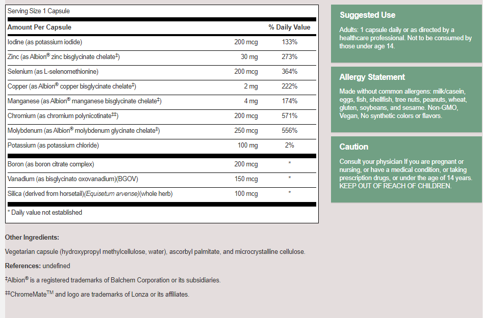 LDA Trace Mineral Complex