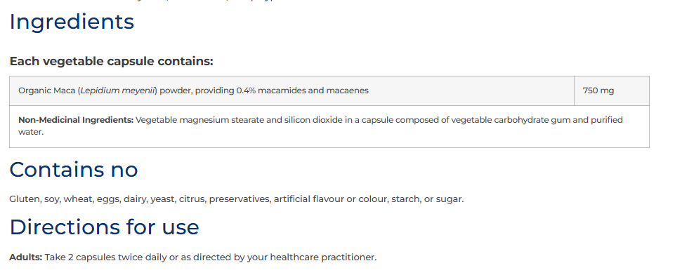 Maca SAP