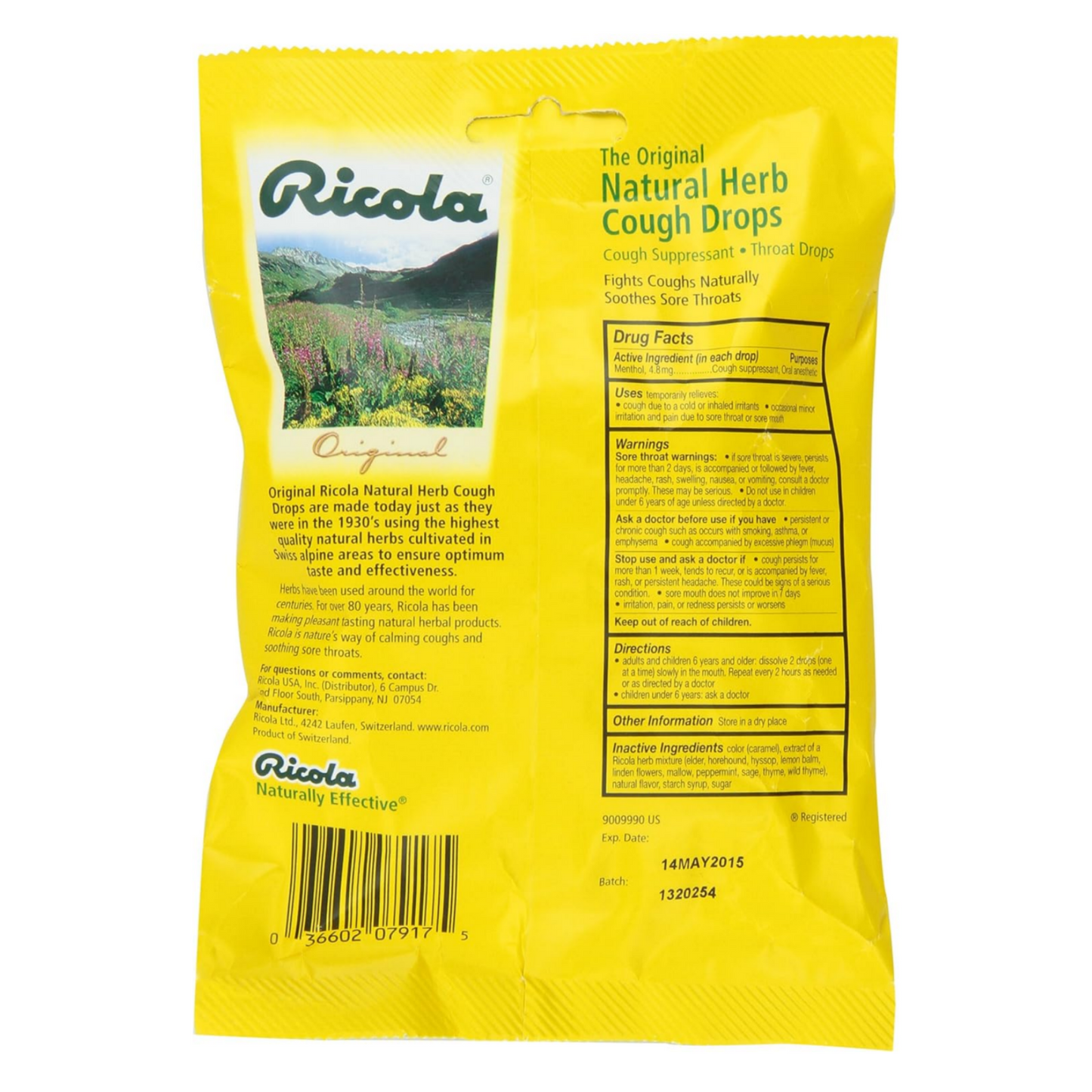Ricola Cough Drops - Original Herb