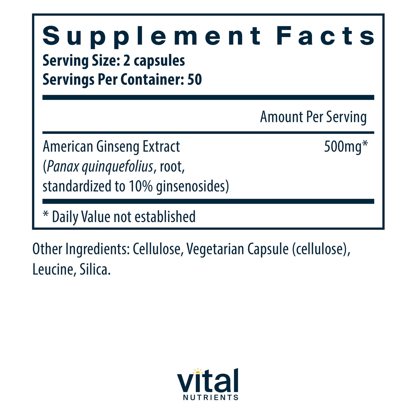 American Ginseng 250mg