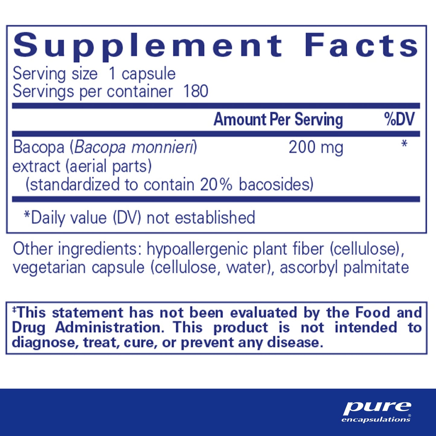 Bacopa Monnieri 200mg