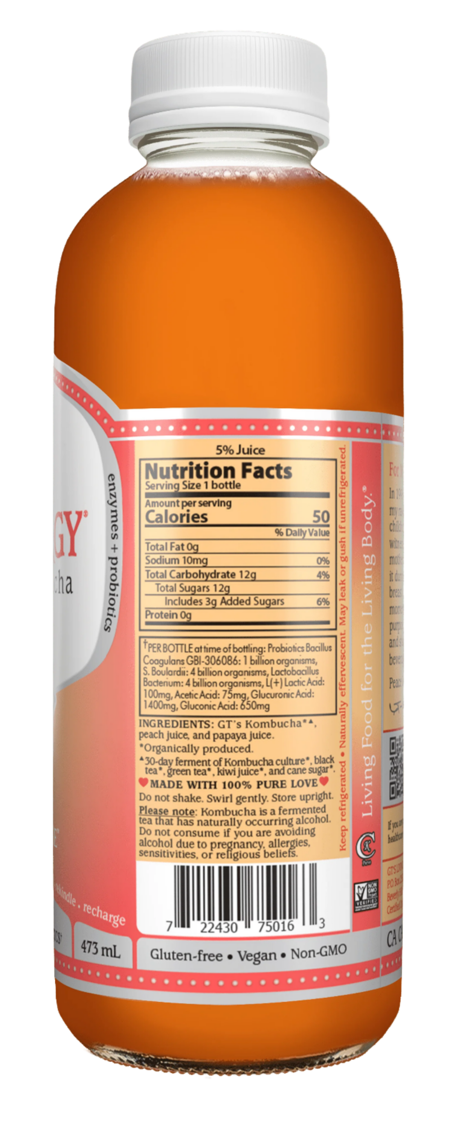 GT's Synergy Raw Kombucha
