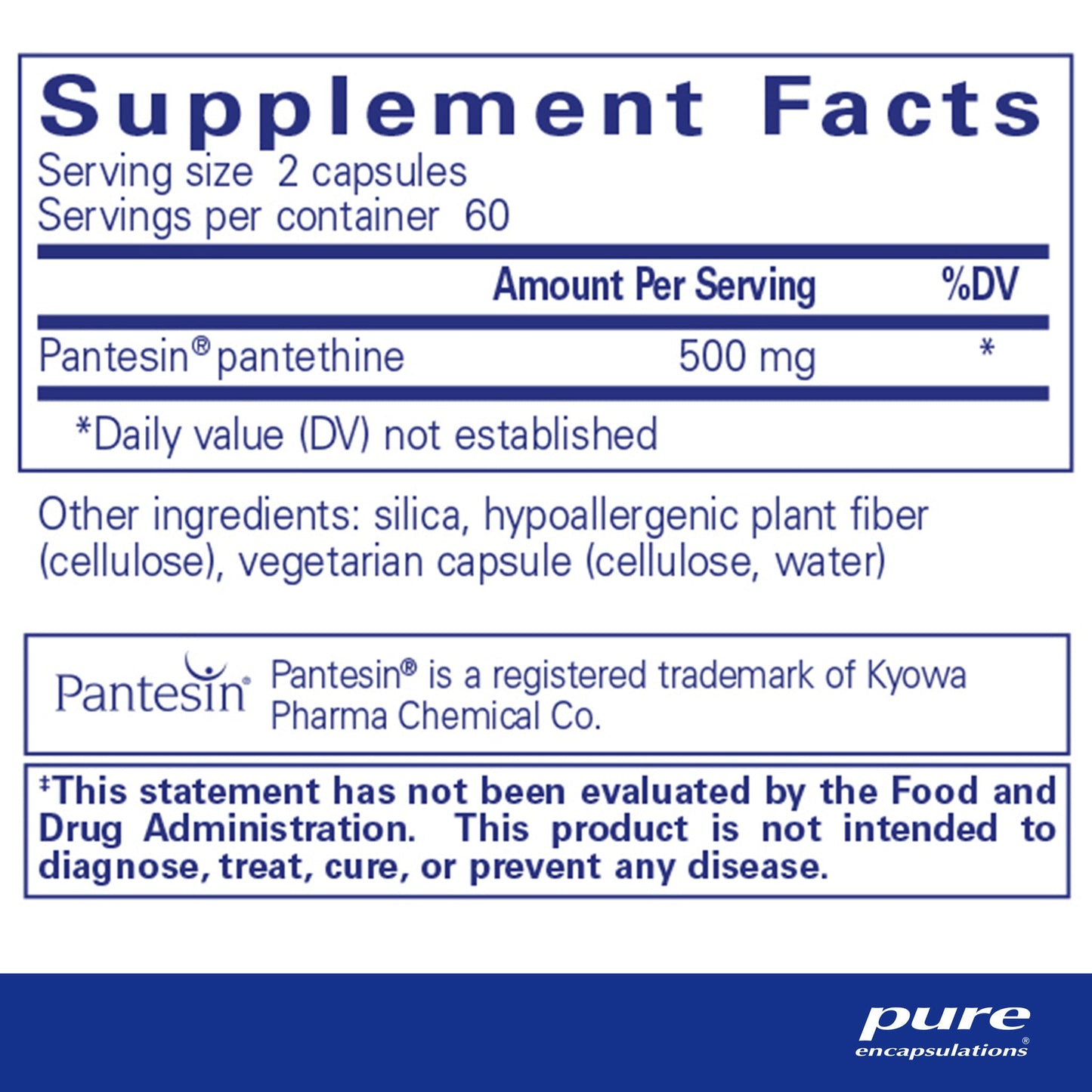 Pantethine 250mg