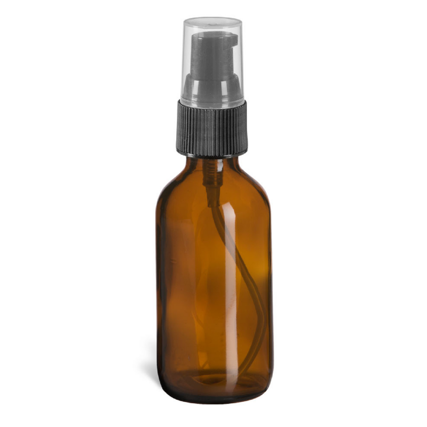 Amber Glass Bottle with Treatment Pump 2oz