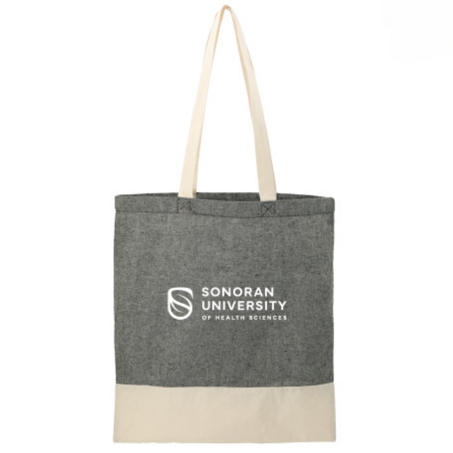 Split Recycled Grey Cotton Twill Convention Tote 'Sonoran Logo'