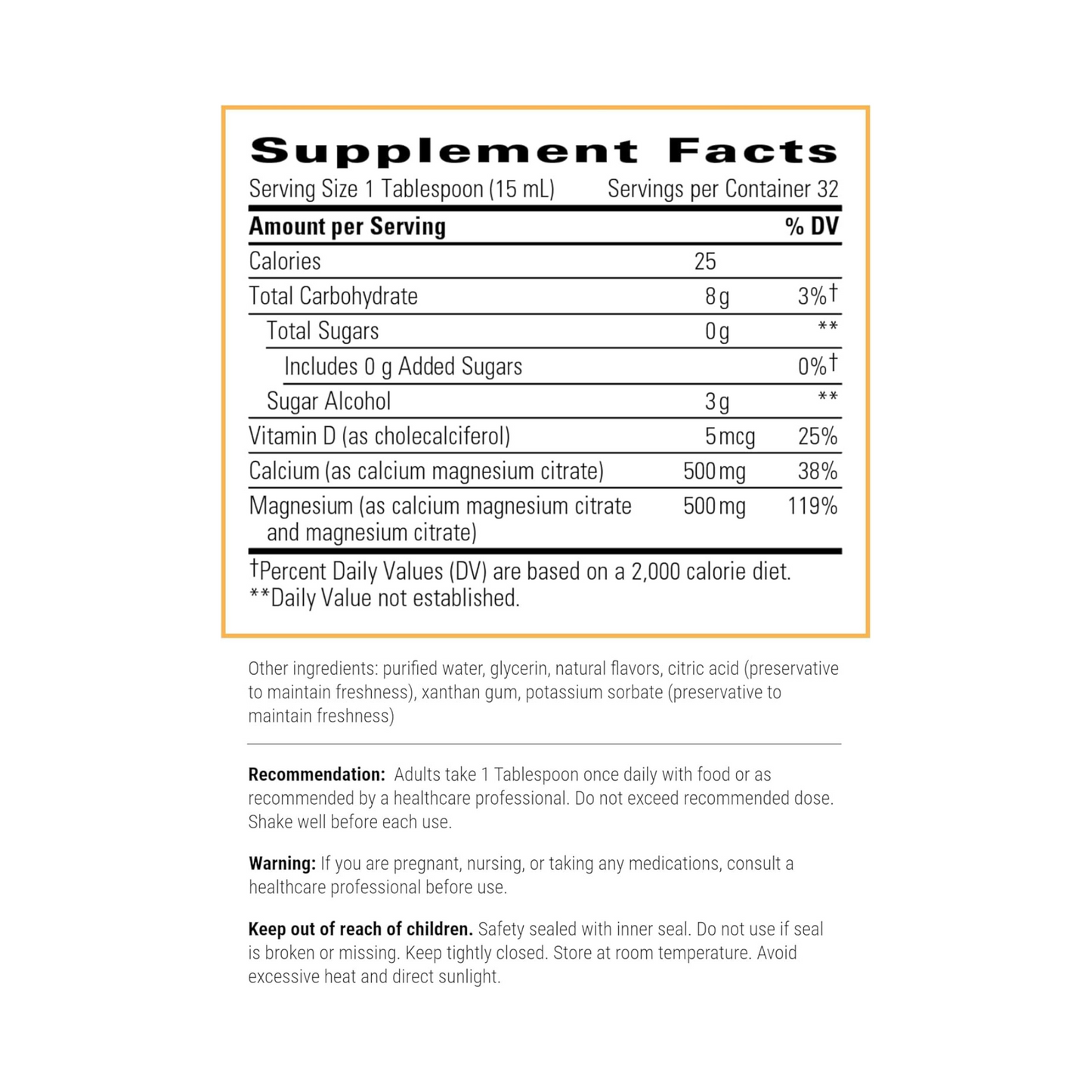 Liquid Calcium Magnesium Berry 1:1