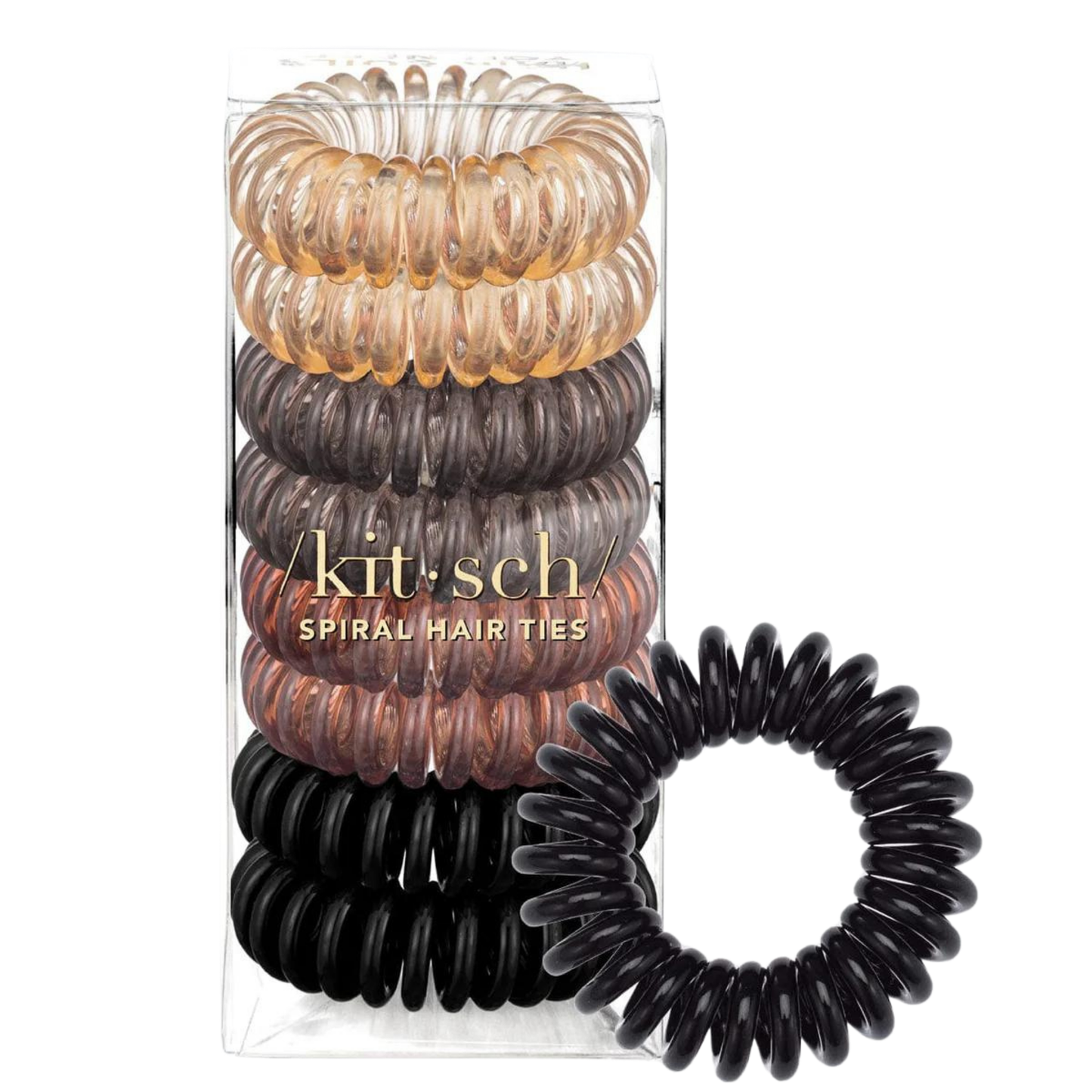 Spiral Hair Ties - Brunette