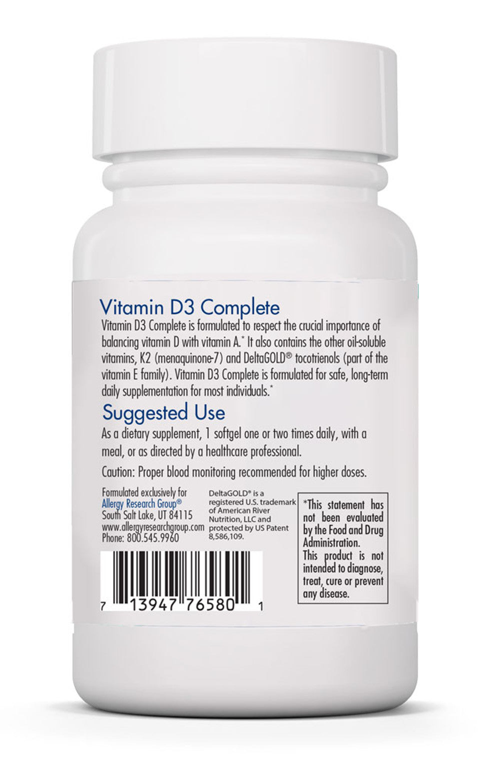 Vitamin D3 Complete Daily Balance w/A and K2