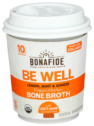 Be Well Chicken Bone Broth Lemon, Mint, & Ginger