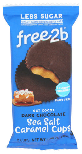 Free2b - Dark Chocolate Sea Salt Caramel Cups