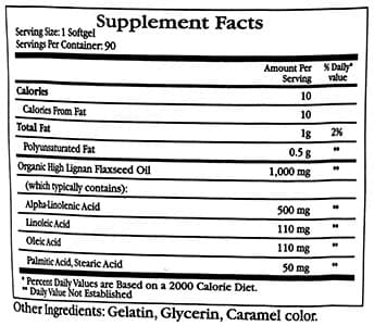 Flax Seed Oil 1000mg