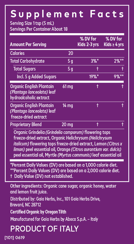 GaiaKids® Bronchial Wellness Syrup