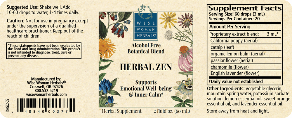 Herbal Zen (formerly Kalmerite Glycerite) (Alcohol Free)