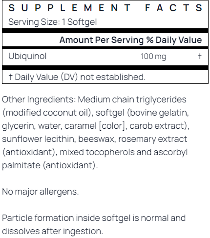 Ubiquinol QH-Absorb 100mg