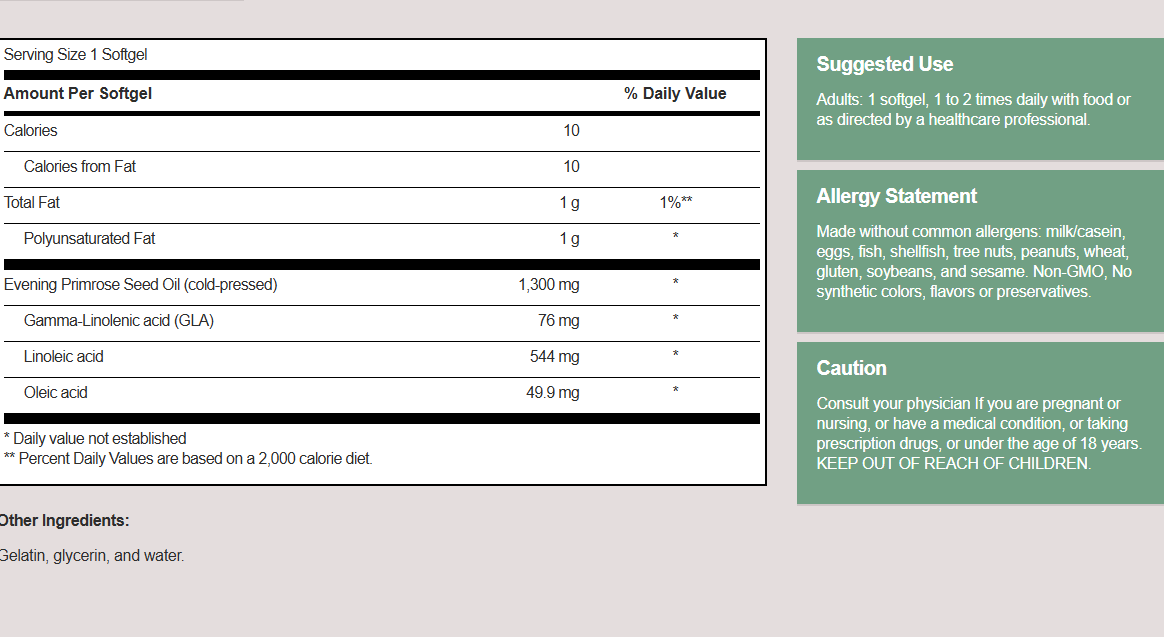 Evening Primrose Oil
