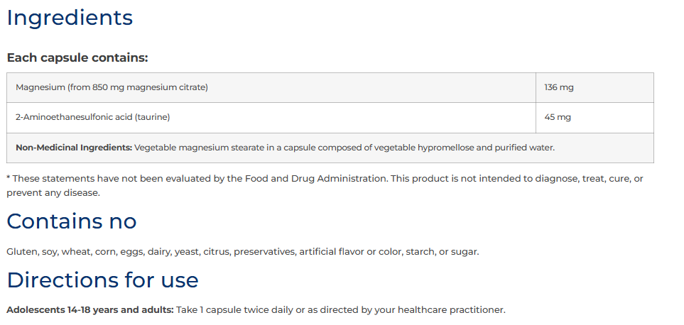Magnesium Citrate SAP