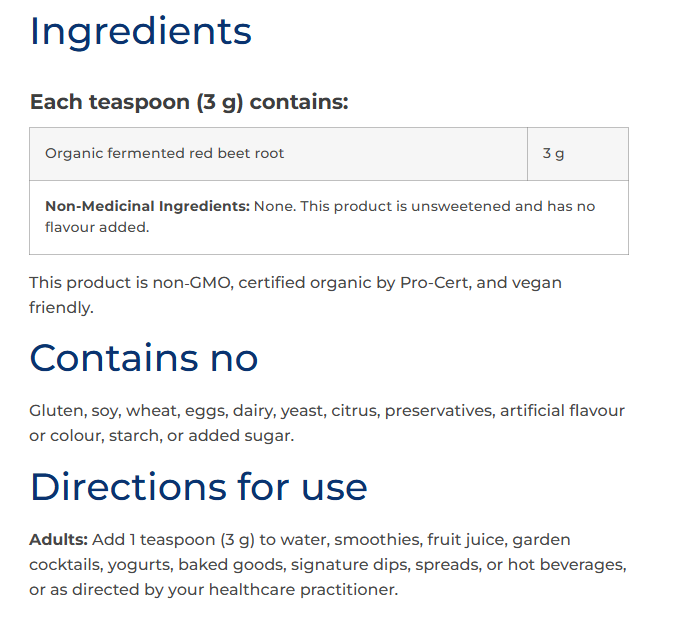 Fermented Organic Beet Root