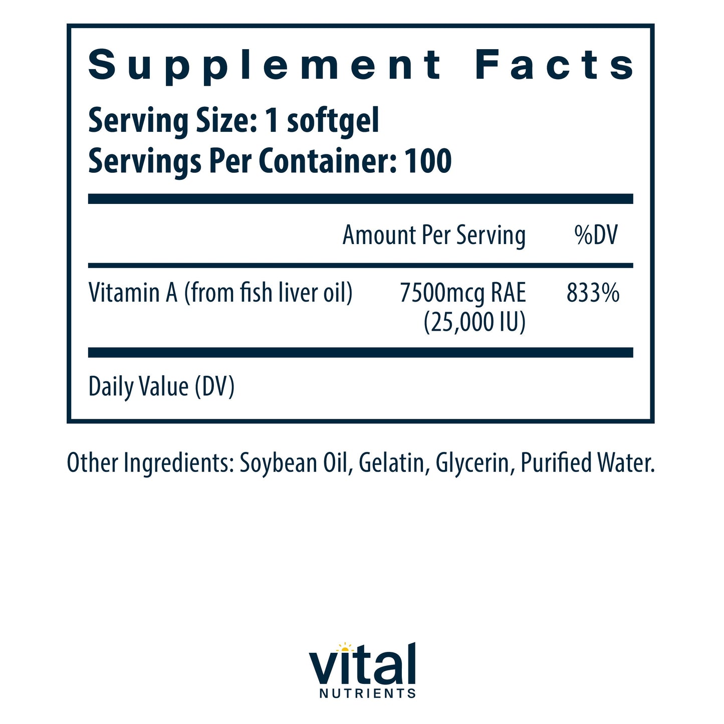 Vitamin A 25,000iu (Fish)