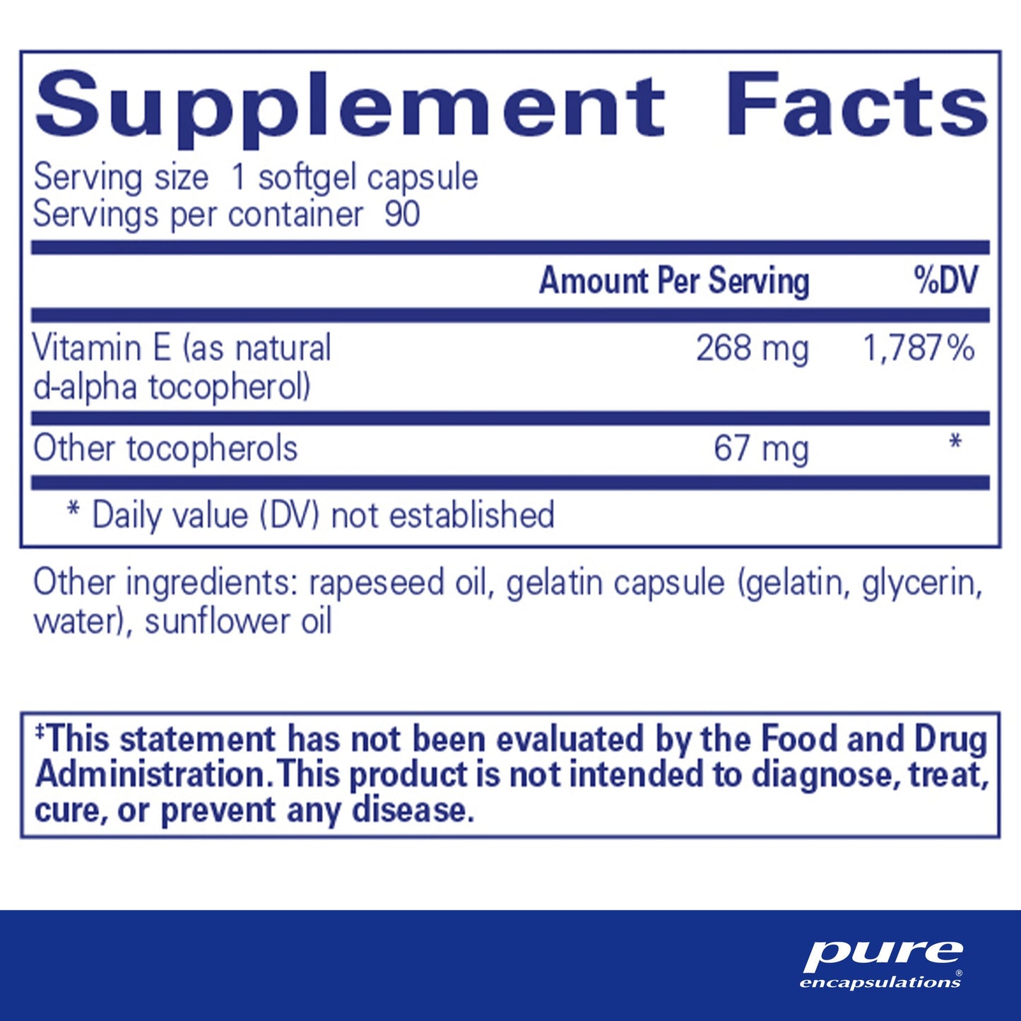 Vitamin E (w/ Mixed Tocopherols)