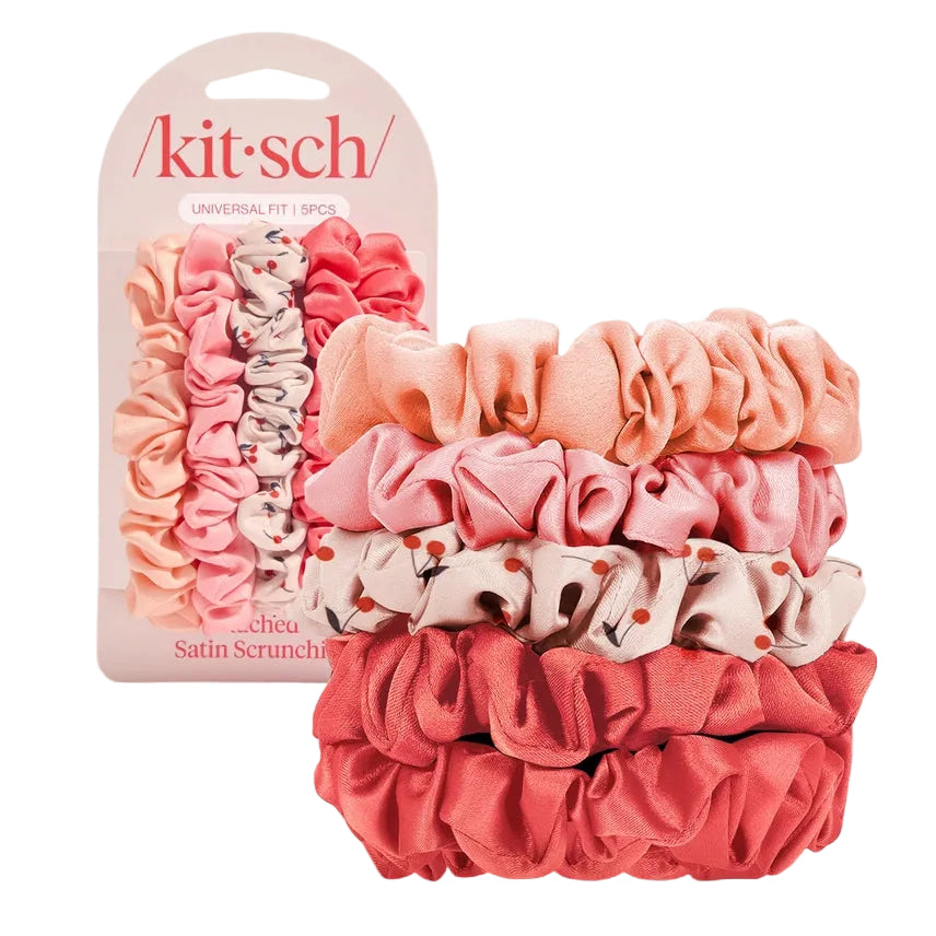 Ruched Satin Scrunchies Set