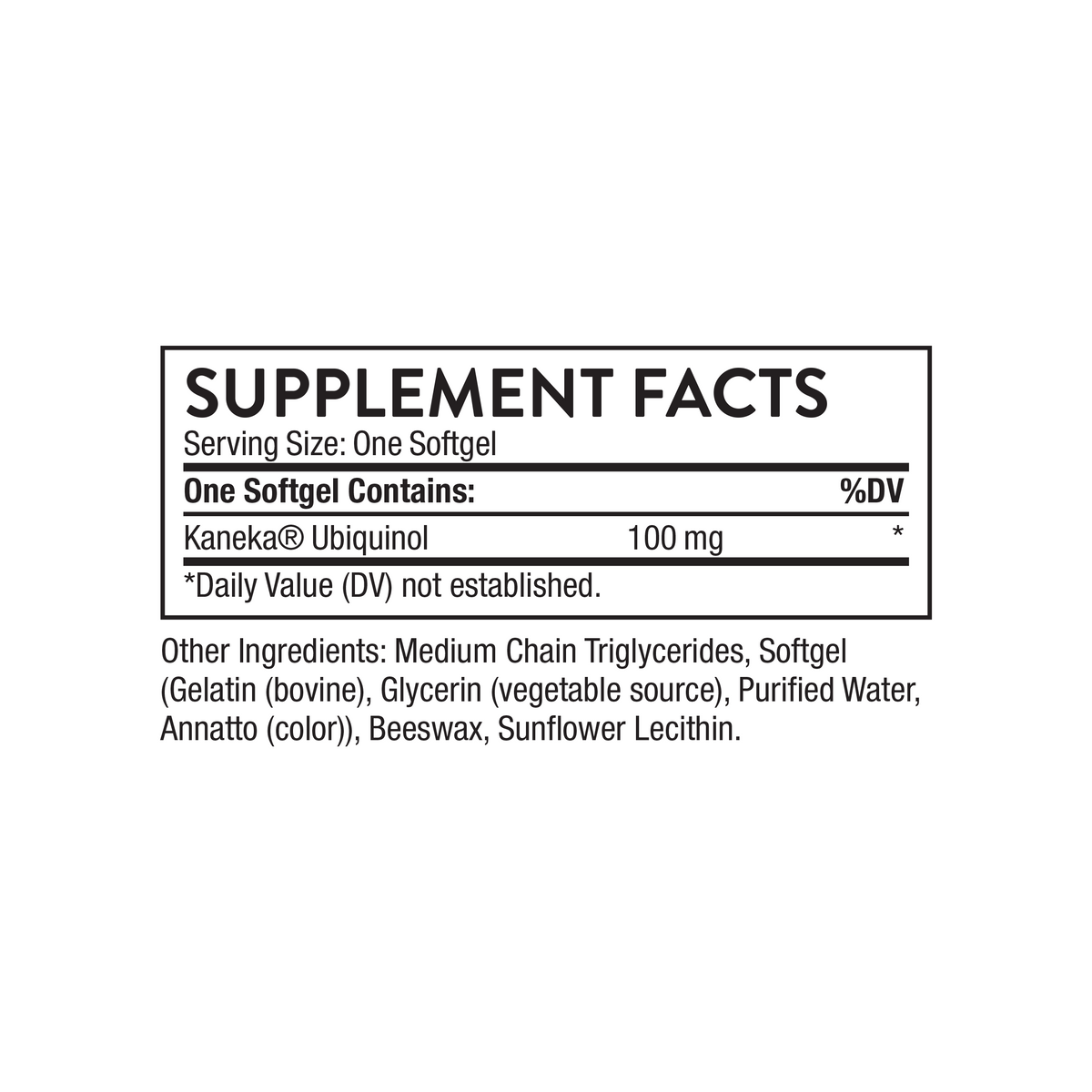Ubiquinol 100mg